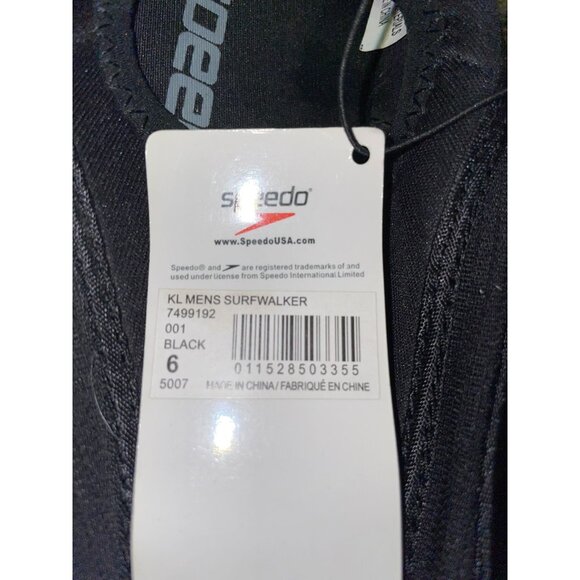 Speedo Water Shoes Mens 6 NEW Surfwalker Black - Picture 15 of 16